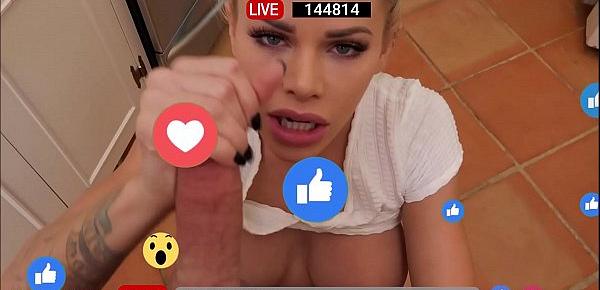  BrokenBabes - Getting Revenge From Her Cheating Boyfriend By Blowing Her Stepbrother on FB LIVE